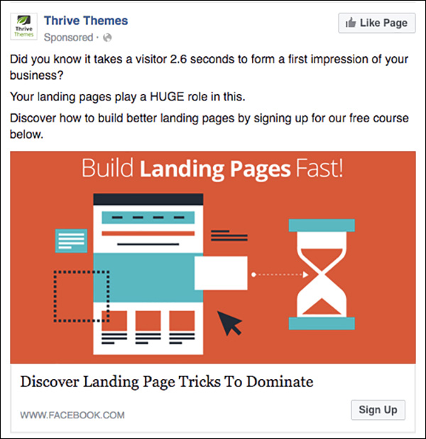 Conversions objective Facebook ads