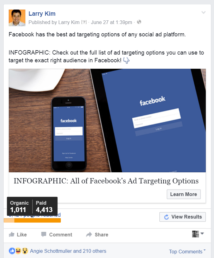 engagement objective Facebook ad
